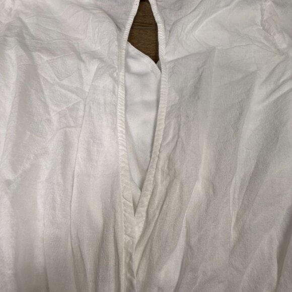 TRAC Women's Embroidered Cover-Up Romper White/Navy Sz M Summer Beach - Picture 13 of 13